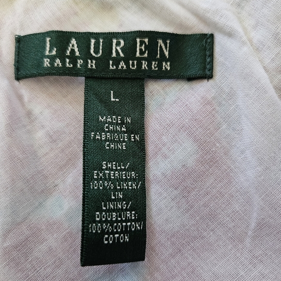 NWT - Linen - Lauren Ralph Lauren Cotton Lined Boho Skirt - Size L - Picture 7 of 8